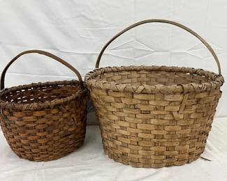 1900's Early Picking Baskets, 12in to 17in Wide