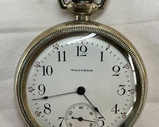 Waltham Open-Face Pocket Watch with Seconds Subdial