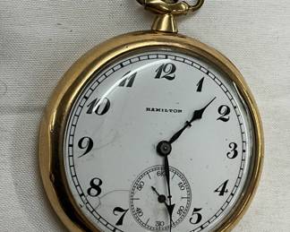 Hamilton 17-Jewel Open-Face Gold Pocket Watch