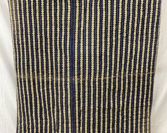 Handmade Early Two-Piece Quilt with Striped and Checkered Patterns