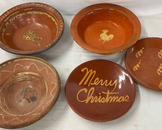Decorated Redware Pottery