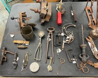 Early Tools, Including Clamps, Tongs, and Hand-forged Implements