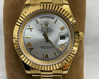 Rolex Oyster Perpetual Day-Date Watch with Gold Case and Bracelet