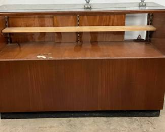 Wood and Glass Showcase, 5 ft Long and 40 in Tall