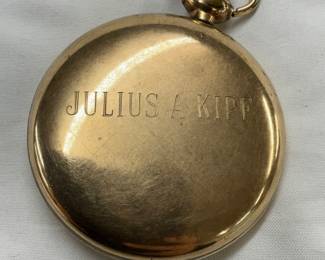 engraved with the name ‘Julius A. Kipp,’