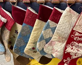 Quilted and Printed Christmas Stockings