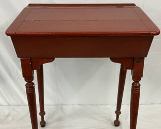 Late 1800s Children’s School Desk with Lift-Top and Turned Legs