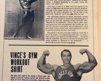 1950s and 60s physique magazines, including one with a very early picture of Arnold Schwarzenegger