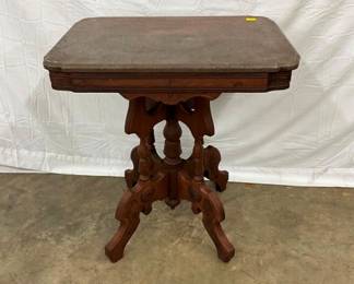 EASTLAKE CHOC. MARBLE TOP TABLE