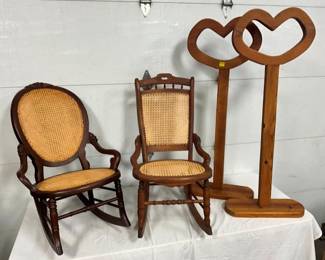 NICE VINTAGE ROCKERS AND HANDMADE STANDS