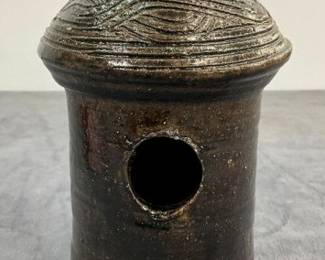 HEWELLS POTTERY BIRD HOUSE