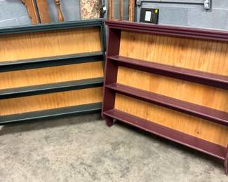 PAIR HANDMADE WALL SHELVES