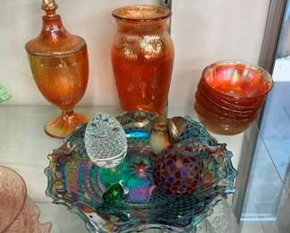 VARIOUS PCS. CARNIVAL GLASSWARE