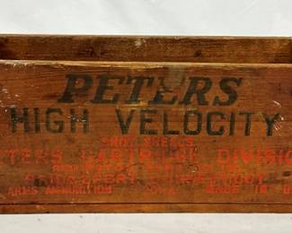 WOODEN PETERS CARTRIDGE BOX
