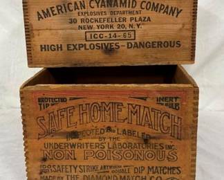 WOODEN MATCH AND EXPLOSIVE BOX
