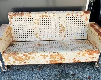 WROUGHT IRON PORCH GLIDER
