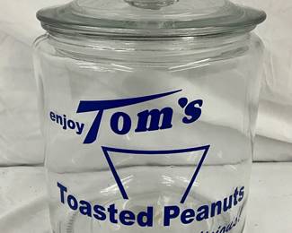 TOMS STORE JAR W/ GLASS LID