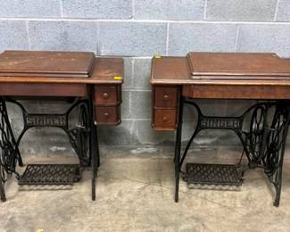 OAK SINGER PEDAL SEWING MACHINES