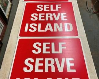 SELF SERVE ISLAND SIGNS