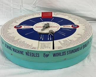 BOYE SEWING MACH. NEEDLES DISPLAY 16"