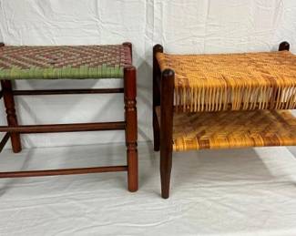 EARLY HANDWOVEN STOOLS