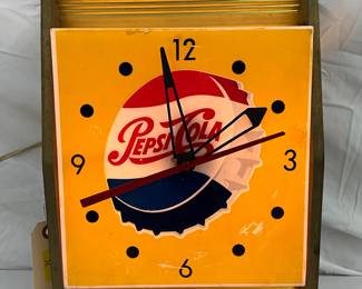 EARLY PEPSI CLOCK W/CAP