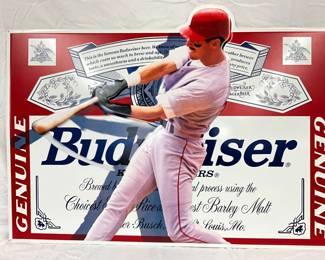 NOS BUDWISER BASEBALL SIGN