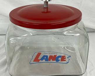 SMALL LANCE STORE JAR W/ LID