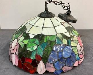 STAINED GLASS HANGING LIGHT