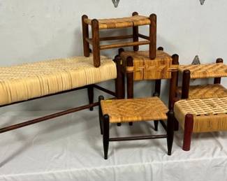 NICE HANDCANED STOOLS