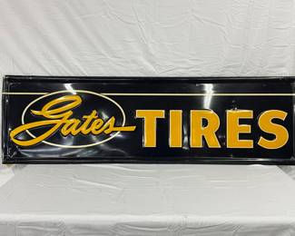 EMB. GATES TIRES SIGN