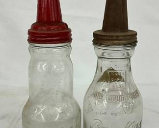 GLASS OIL BOTTLES WITH CAPS