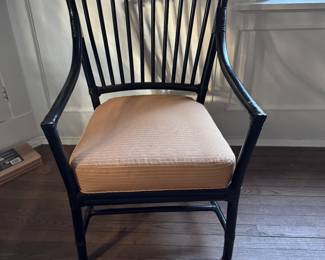 Pair of Ebony McGuire Arm Chairs. Photo 1 of 5.