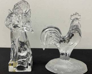 Lead Crystal Angel Rooster