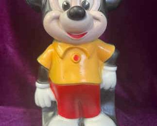 Vintage Mickey Mouse Plastic Bank