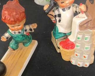 2 Red Head Goebel Figurines 