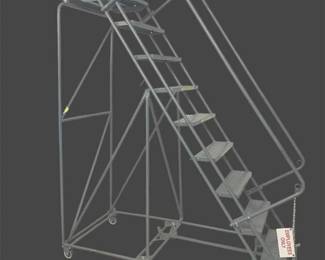Warehouse Rolling Ladder W Top Rail