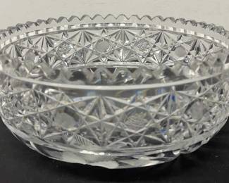 Vintage Floral Crystal Bowl