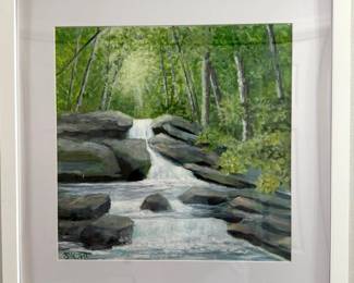 Original Art Mingo Falls In Acrylics