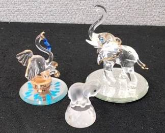 Mini Glass Elephants 