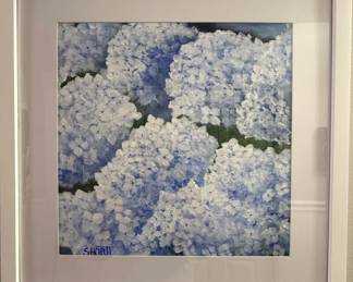 Original Art Hydrangeas In Acrylics 