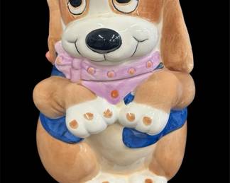 Vintage Basset Hound Cookie Jar