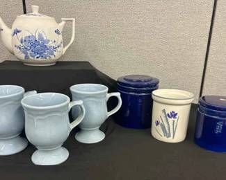 Blue Coffee Tea Set