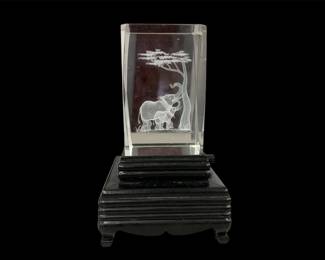 Laser Etched Glass Podium
