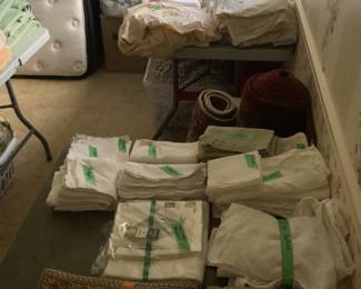 More sheets, pillows, pillow cases etc
