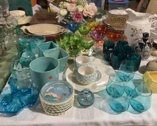 Variety of turquoise items