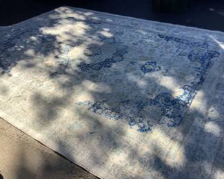 8’ 10” x 12 polyester rug.  Picture in the shade