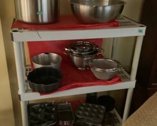 Bakeware…bowls, muffin tins, large pot and bowl, sieves and more