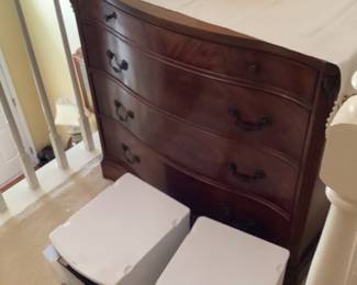 Four drawer chest measures 36 w x 19 d x 33 h .  The top drawer has a removable tray..  presale $125