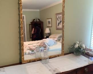 Ornate gold mirror